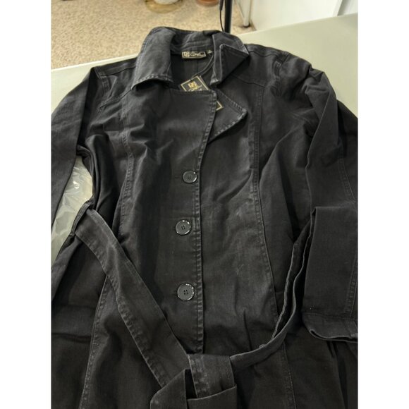 DG2 by Diane Gilman New Classic Stretch Denim City Jacket Size Small Black NEW - Picture 6 of 7